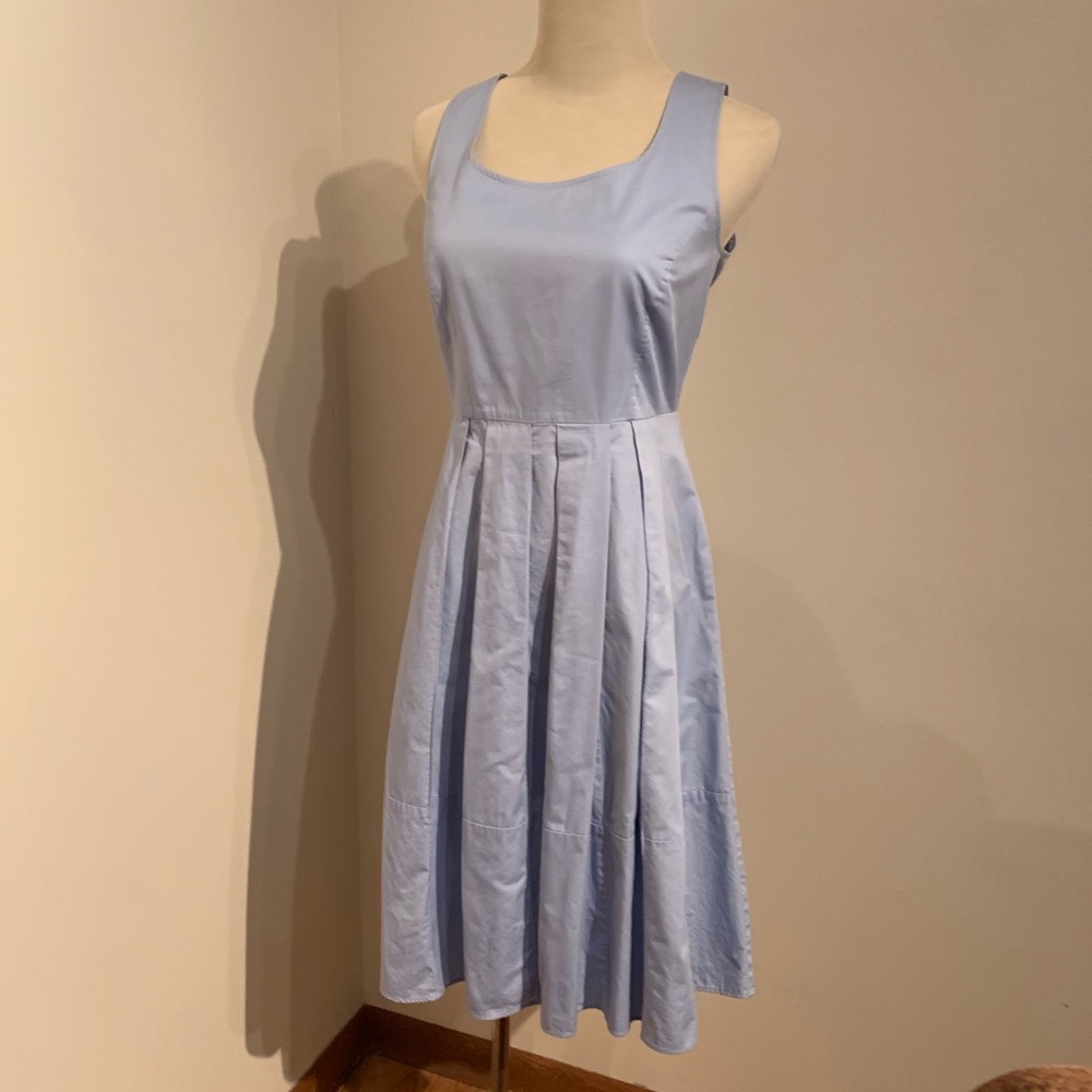 Ann Taylor - Sky Blue Pleated Dress
